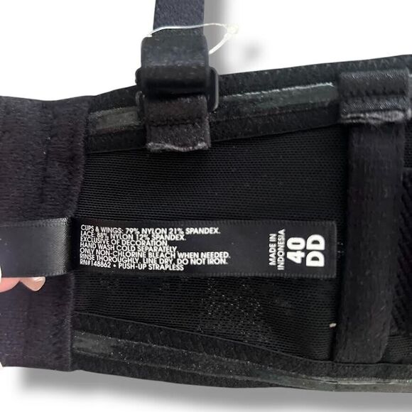 Torrid Bra Women's Plus Sz 40DD Black Curve Push-Up Strapless/Straps Underwire - Picture 14 of 14